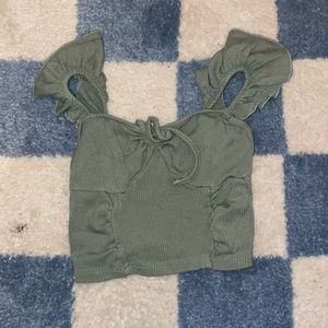 Green Tie in Front Tank